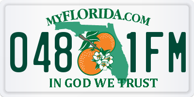 FL license plate 0481FM
