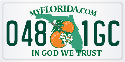 FL license plate 0481GC
