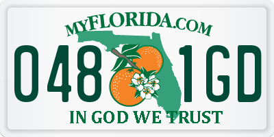 FL license plate 0481GD