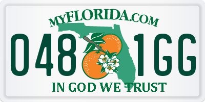 FL license plate 0481GG