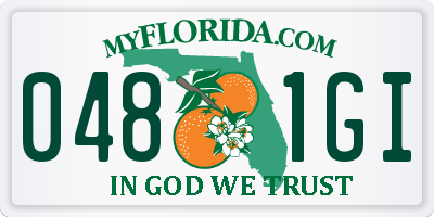 FL license plate 0481GI