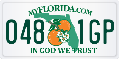 FL license plate 0481GP