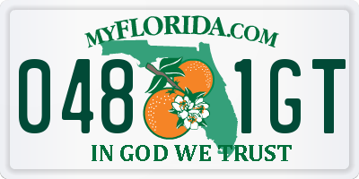 FL license plate 0481GT