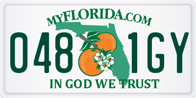 FL license plate 0481GY