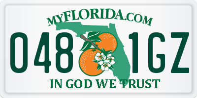FL license plate 0481GZ