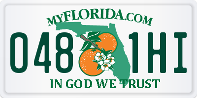 FL license plate 0481HI