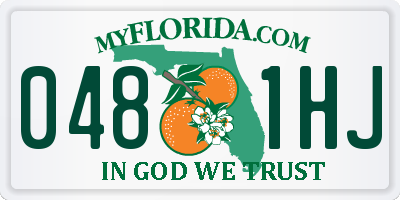 FL license plate 0481HJ