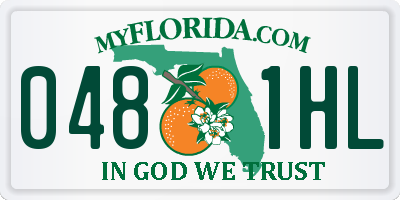 FL license plate 0481HL