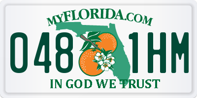 FL license plate 0481HM