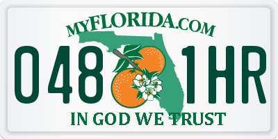 FL license plate 0481HR