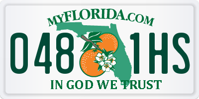 FL license plate 0481HS