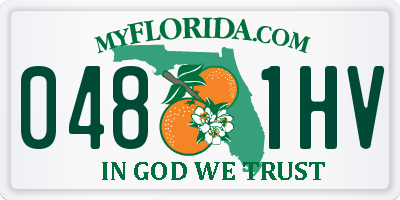FL license plate 0481HV