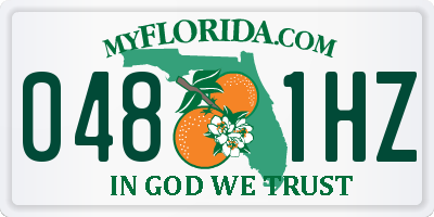 FL license plate 0481HZ