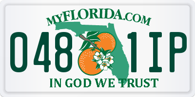 FL license plate 0481IP
