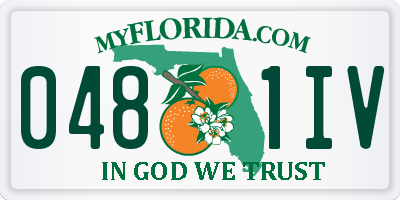 FL license plate 0481IV