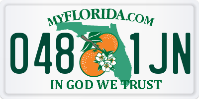 FL license plate 0481JN
