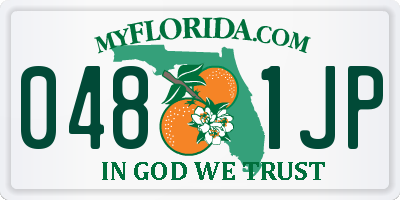 FL license plate 0481JP