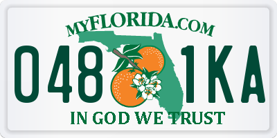 FL license plate 0481KA