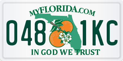 FL license plate 0481KC