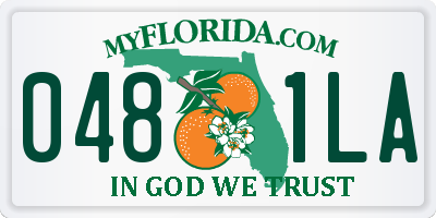 FL license plate 0481LA