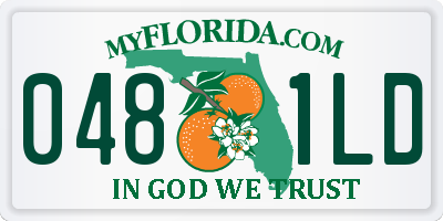 FL license plate 0481LD