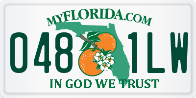FL license plate 0481LW