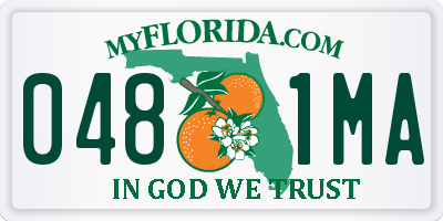 FL license plate 0481MA