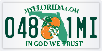 FL license plate 0481MI