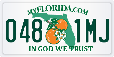 FL license plate 0481MJ
