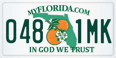 FL license plate 0481MK