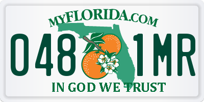 FL license plate 0481MR