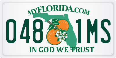 FL license plate 0481MS