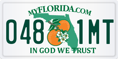 FL license plate 0481MT