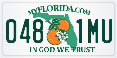 FL license plate 0481MU