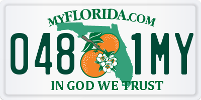 FL license plate 0481MY