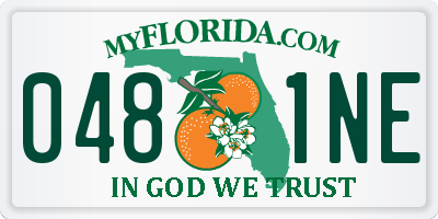 FL license plate 0481NE