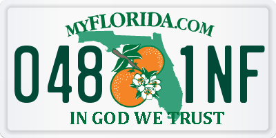 FL license plate 0481NF
