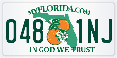 FL license plate 0481NJ