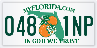 FL license plate 0481NP