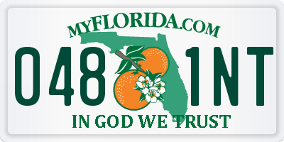 FL license plate 0481NT