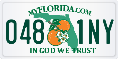 FL license plate 0481NY