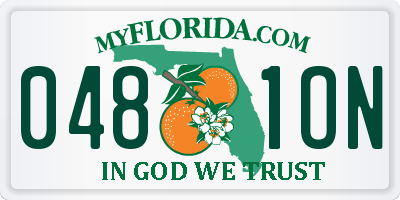 FL license plate 0481ON