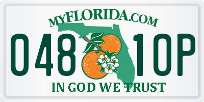 FL license plate 0481OP
