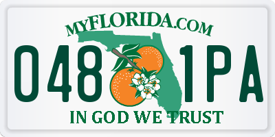 FL license plate 0481PA