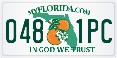 FL license plate 0481PC