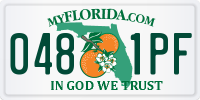 FL license plate 0481PF