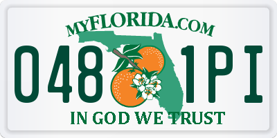 FL license plate 0481PI