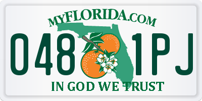 FL license plate 0481PJ