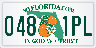 FL license plate 0481PL