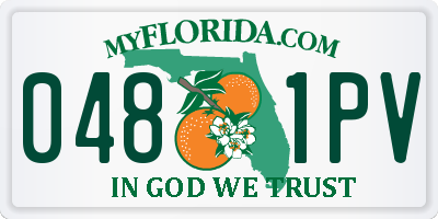 FL license plate 0481PV